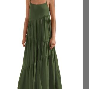 NWT Casual Green Maxi Sun Dress
